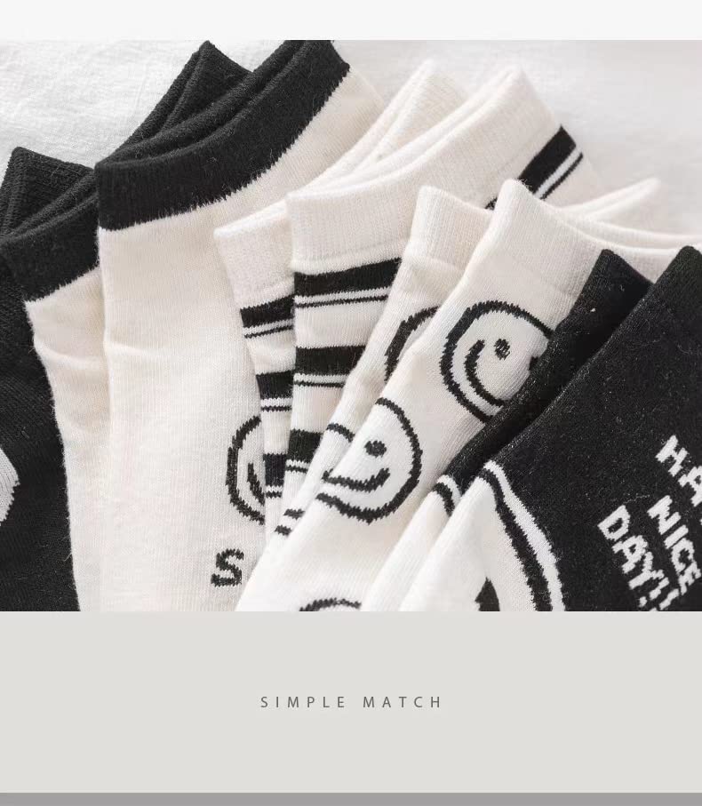 10 Pairs Ladies Ankle Socks low cut Trainer Socks Cotton Multipack heart animal Breathable Lightweight Sport Socks Casual Wear Gifts for Women