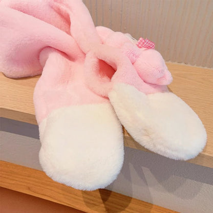 Kids Winter Beanie Scarf for 2-10 Years Old Boys Girls Christmas reindeer snowman santa tree Rabbit Capybara Cat Outdoor Warm Fleece Lined Thermal Knit Fluffy Pom (G)