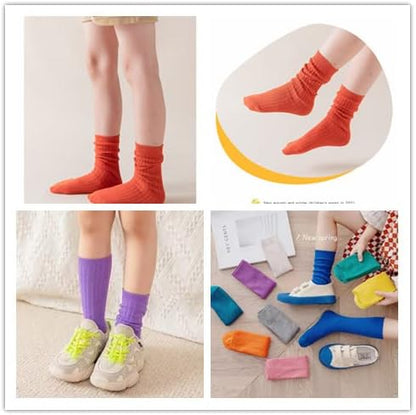 3 Pairs Back to School Kids Girls Knee High Plain School Uniform Colourful Cotton Rich Socks (Black)