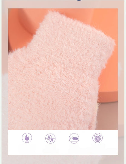 Fingerless Flap Cover Gloves Winter Knit Warm Mittens Soft Lined Fleece Thermal Outdoor Half Finger Gloves with Cover Convertible Flip Top for Kids