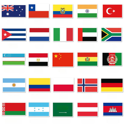 105pcs Panda Music Superheros Toy Kids Stickers Luggage Laptop Skateboard Waterproof Party Bag Fillers Waterbottle Decal Graffiti Patche (Country)