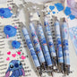 5PCS stch toy cute Gel Pen Liquid Ink Rollerball Retractable Quick Drying Extra Fine Ballpoint Premium 0.5mm Marker for Office School Stationery Supply Black