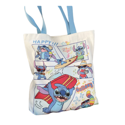 Stitich Tote Bag With Canvas Tote Bag Casual Reusable Shopping Bag With Washable Foldable Shopper Bag with Long Strap crossbody bag For Women Girls