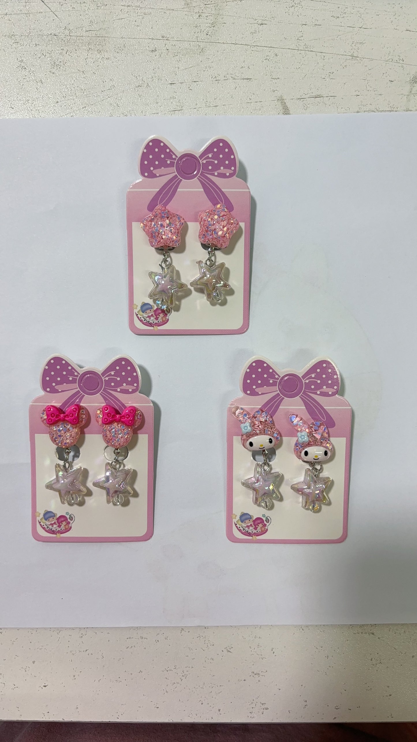 3 Pairs kids Clip On Earrings for Girls Cute Earrings No Pierced Princess Play Girls Dress Up Jewelry Set for Kids