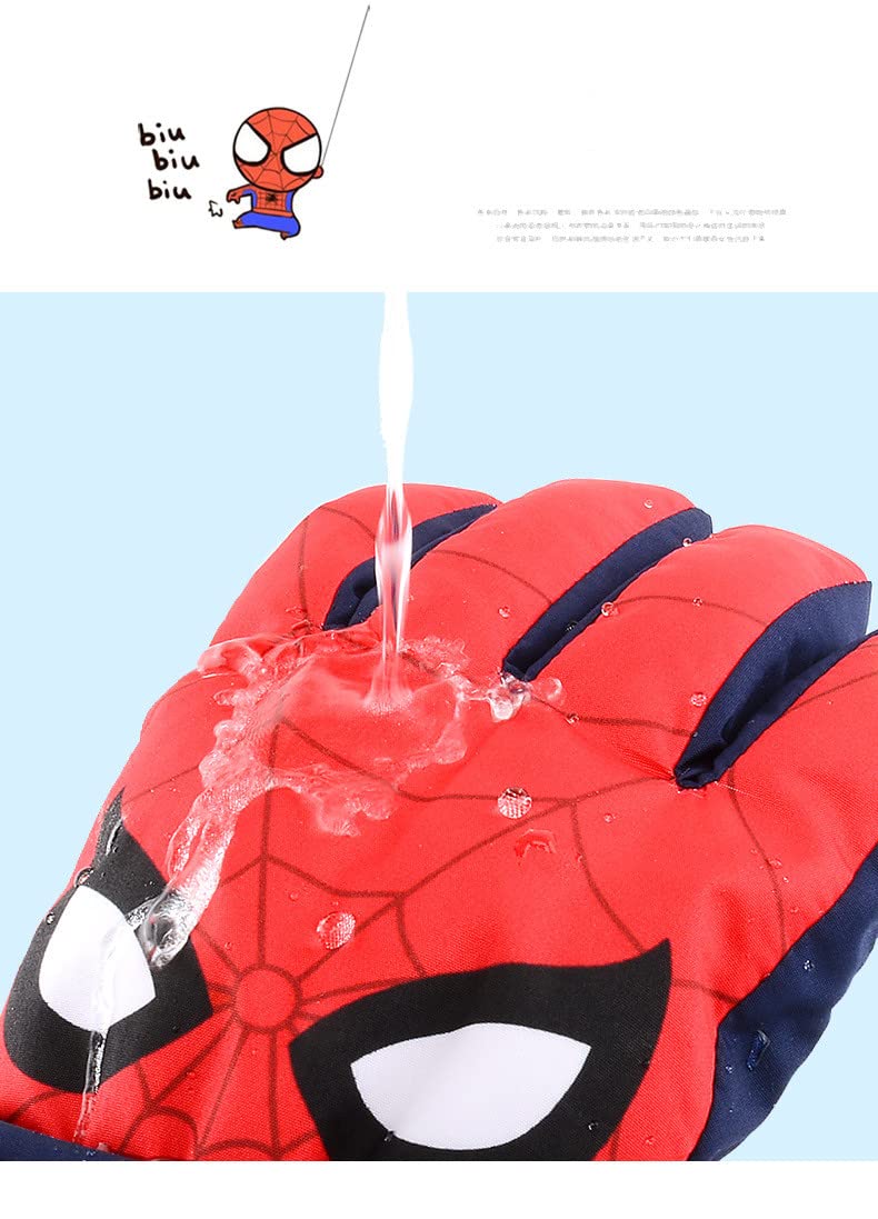Kids Boy Girl Waterproof Winter Snow Ski Snowboard Fleece Thermal Warm Outdoor Gloves