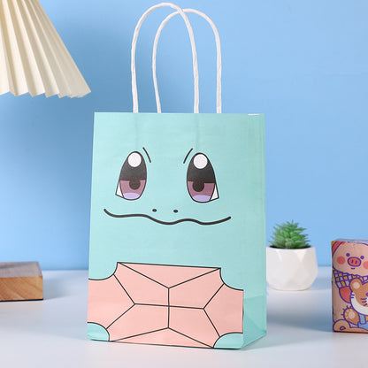 18 Pieces Princess Pink Kraft Paper Bags for Girls Gifts Party Favor Goodie  Treat Bags With Handle for Christmas,Birthday,and Celebrations Party Supplies（Pikachu）