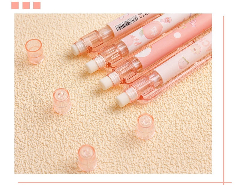 5 Pieces Mechanical Automatic Pencil Set 0.5 mm and one pencil case for Office School Stationary Party Favour Bag Fillers Gift Set