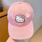 Kids Cotton Baseball Cap Hat for Boys, Boys Caps Perfect for Outdoor Sunny Days Sun Hat 3+ Years（Hello Kitty）