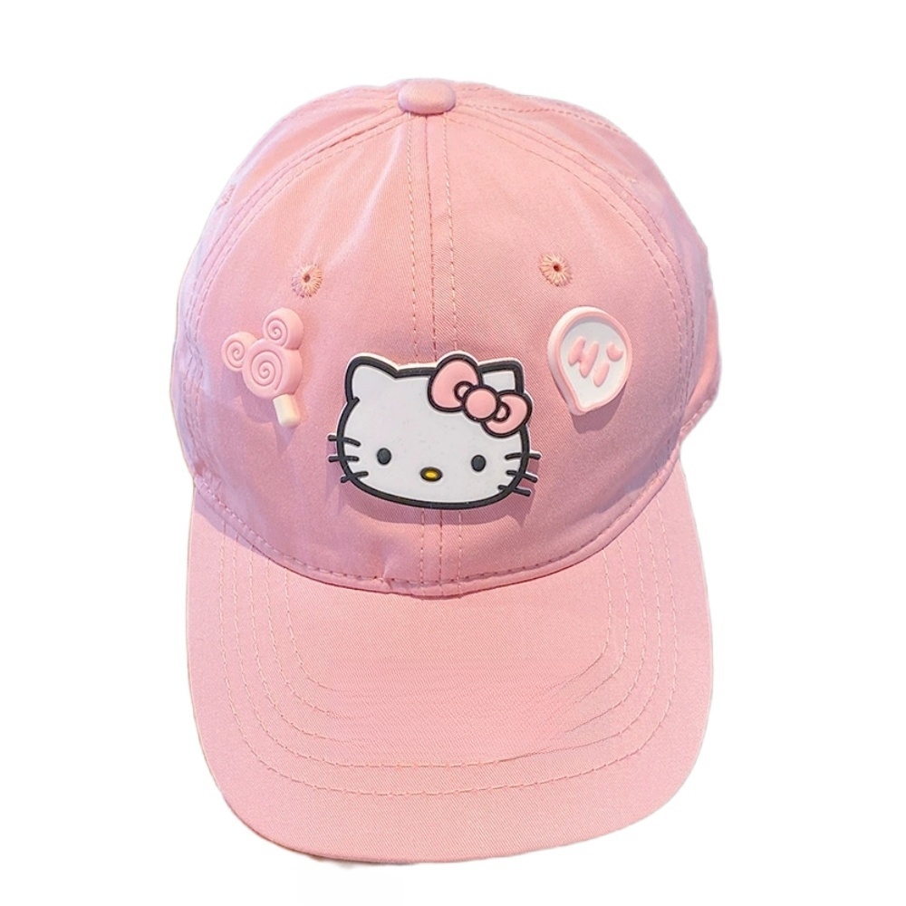 Kids Cotton Baseball Cap Hat for Boys, Boys Caps Perfect for Outdoor Sunny Days Sun Hat 3+ Years（Hello Kitty）