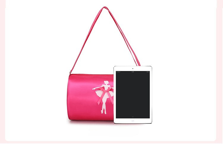Girls Kids Children Ballet Dance Bag, Pink Ballerina Handbag Tote Gymnastics Sports Duffel Bag, Crossbody Shoulder School Bag Light Weight Carry-on Luggage