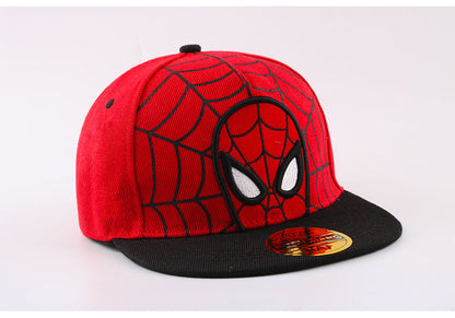 Kids Cotton Baseball Cap Hat for Boys, Boys Caps Perfect for Outdoor Sunny Days Sun Hat 3+ Years(Black Spiderman)