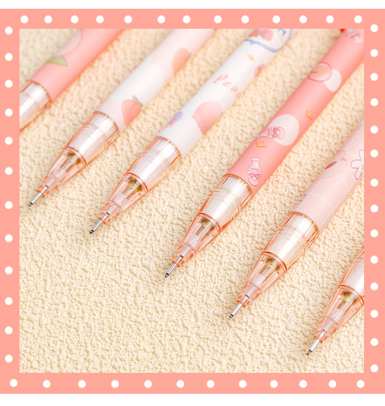 5 Pieces Mechanical Automatic Pencil Set 0.5 mm and one pencil case for Office School Stationary Party Favour Bag Fillers Gift Set