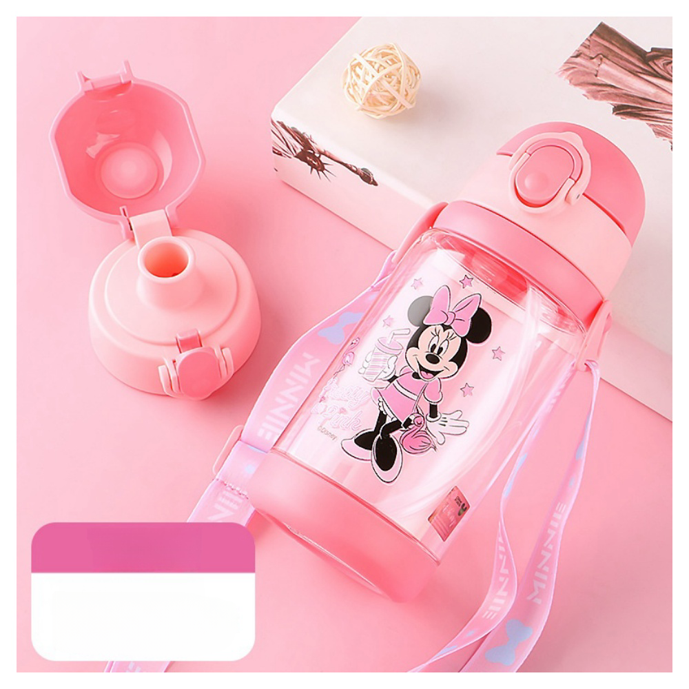 Water Bottle Reusable Kids 520ml PP with Two Lids Leak Proof with straw Lid BPA Free Drinking