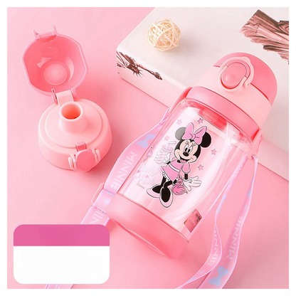 Water Bottle Reusable Kids 520ml PP with Two Lids Leak Proof with straw Lid BPA Free Drinking