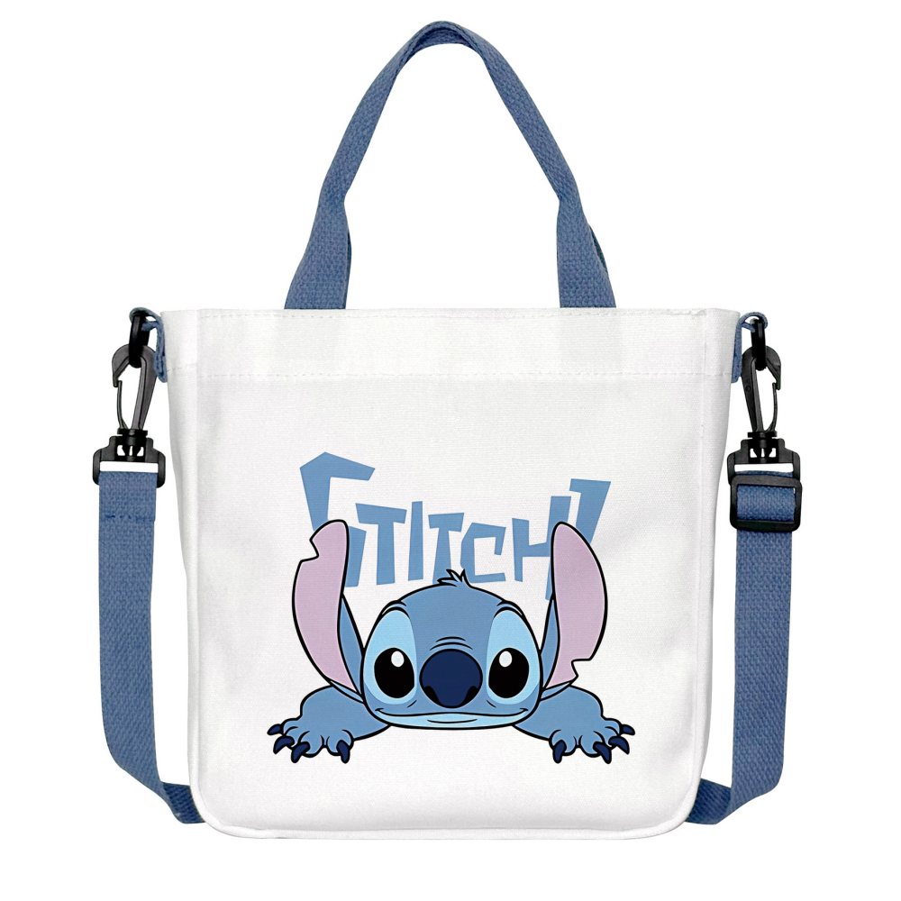 Stitich Tote Bag With Canvas Tote Bag Casual Reusable Shopping Bag With Washable Foldable Shopper Bag with Long Strap crossbody bag For Women Girls