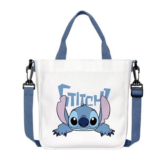 Stitich Tote Bag With Canvas Tote Bag Casual Reusable Shopping Bag With Washable Foldable Shopper Bag with Long Strap crossbody bag For Women Girls