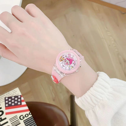 Toys for 3-8 Year Old Girls Boys, Toddler Watches Gifts for Kids 4-9 Birthday Gifts Learning Toys glow in dark Watch(My Melody)