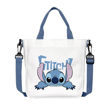 Stitich Tote Bag With Canvas Tote Bag Casual Reusable Shopping Bag With Washable Foldable Shopper Bag with Long Strap crossbody bag For Women Girls