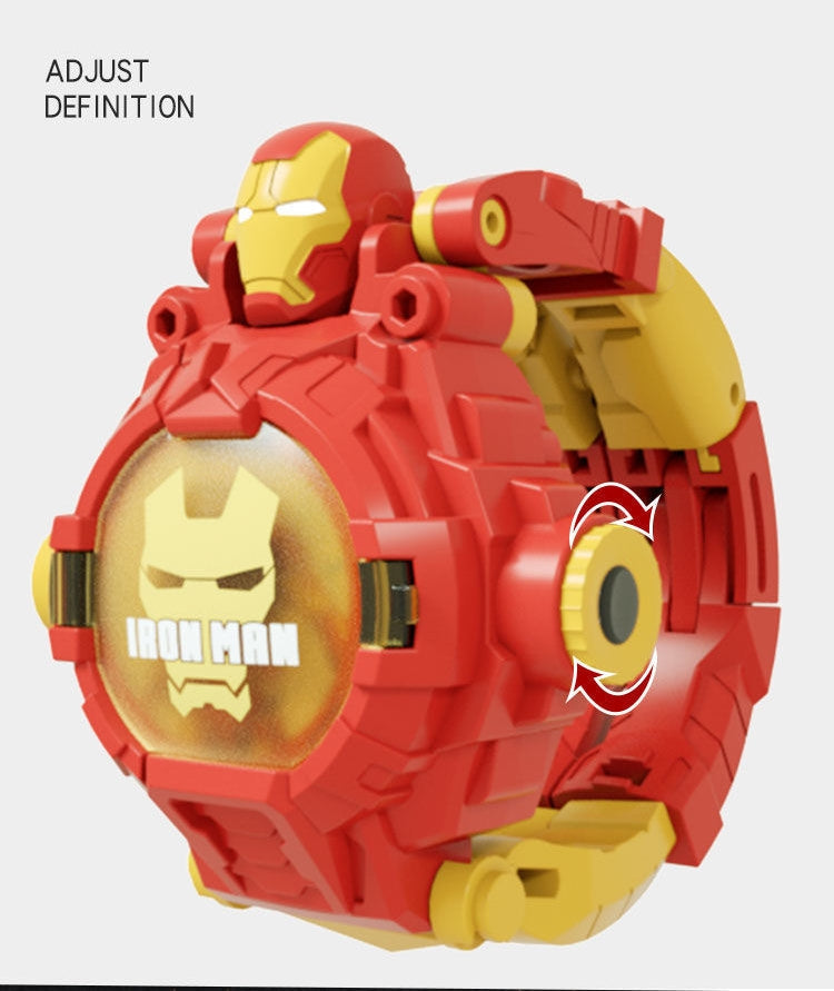 Superhero Robert Watch with 24 Super Projection Cartoon Hero Figurines Elsa  Princess, Electronic Watch for Boys Girls Projector 3D Watch (Bumblebee)