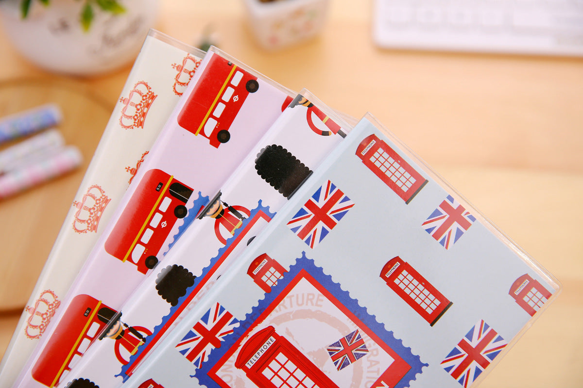 Monthly Planner Journal Notebook London Souvenirs London bus telephone Perfect For Home/Study or Office Use Gift Notepad for school writing (A(Random Color))