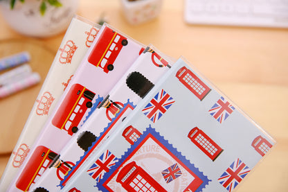 Monthly Planner Journal Notebook London Souvenirs London bus telephone Perfect For Home/Study or Office Use Gift Notepad for school writing (A(Random Color))