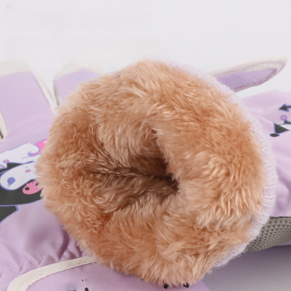 Kids Boy Girl Waterproof Winter Snow Ski Snowboard Fleece Thermal Warm Outdoor Gloves