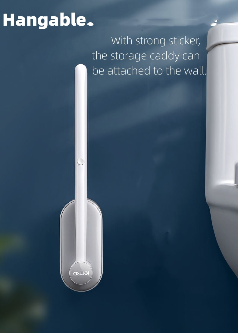 Toilet Wand with 8 Refills, Disposable Toilet Bowl Brush Disposable Cleaning System kit, Storage Caddy and Heads for Bathroom Cleaning all in one