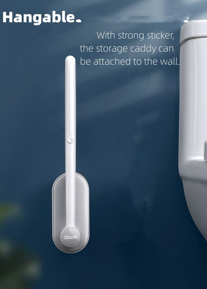 Toilet Wand with 8 Refills, Disposable Toilet Bowl Brush Disposable Cleaning System kit, Storage Caddy and Heads for Bathroom Cleaning all in one