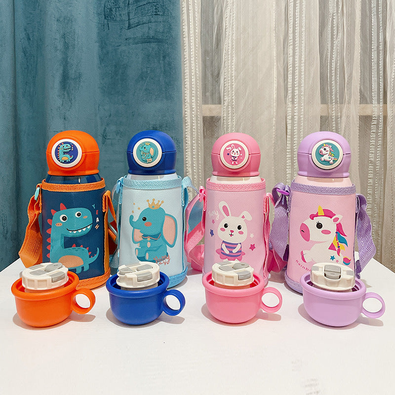 Kids Water Bottles for Girls, Stainless Steel Water Bottle for School, Vacuum Insulated, BPA-Free, Leak-Proof, Double-Walled, Metal Drink Bottle Hot Cold