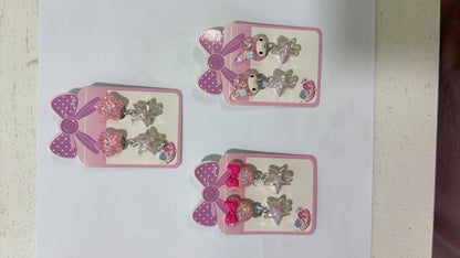 3 Pairs kids Clip On Earrings for Girls Cute Earrings No Pierced Princess Play Girls Dress Up Jewelry Set for Kids