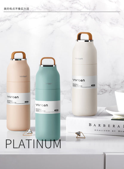 Kids Water Bottles for Girls, Stainless Steel Water Bottle for School, Vacuum Insulated, BPA-Free, Leak-Proof, Double-Walled, Metal Drink Bottle Hot Cold