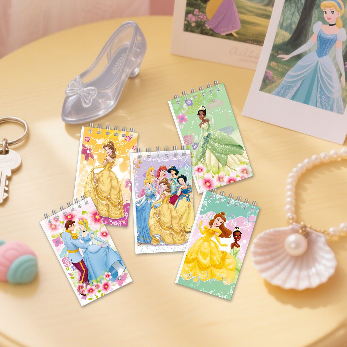 10 Pack Pocket Notebook Small Spiral 10 * 6CM Mini Notepad Princess Kids Colorful Memo Bulk Wired Lined for School Office Supplies Birthday Party Bag Fillers (Frozen)