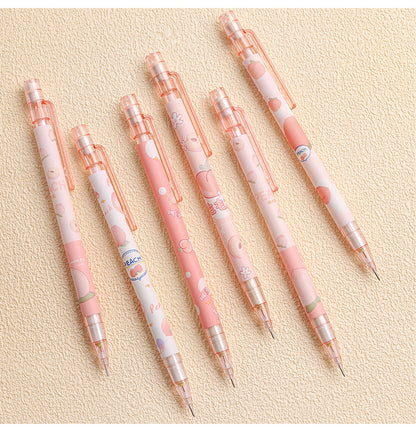 5 Pieces Mechanical Automatic Pencil Set 0.5 mm and one pencil case for Office School Stationary Party Favour Bag Fillers Gift Set