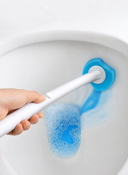 Toilet Wand with 8 Refills, Disposable Toilet Bowl Brush Disposable Cleaning System kit, Storage Caddy and Heads for Bathroom Cleaning all in one