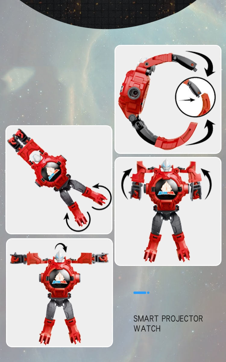 Superhero Robert Watch with 24 Super Projection Cartoon Hero Figurines Elsa  Princess, Electronic Watch for Boys Girls Projector 3D Watch (Bumblebee)