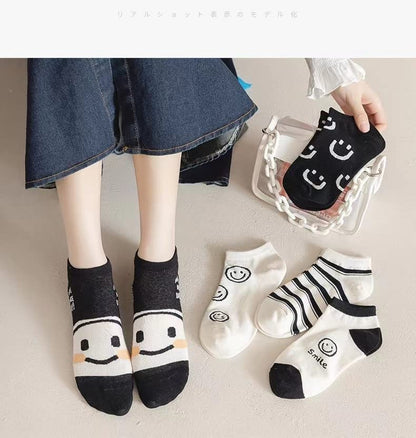 10 Pairs Ladies Ankle Socks low cut Trainer Socks Cotton Multipack heart animal Breathable Lightweight Sport Socks Casual Wear Gifts for Women