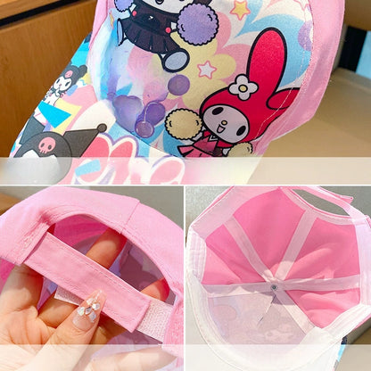 Kids Cotton Baseball Cap Hat for Boys, Boys Caps Perfect for Outdoor Sunny Days Sun Hat 3+ Years（Hello Kitty）