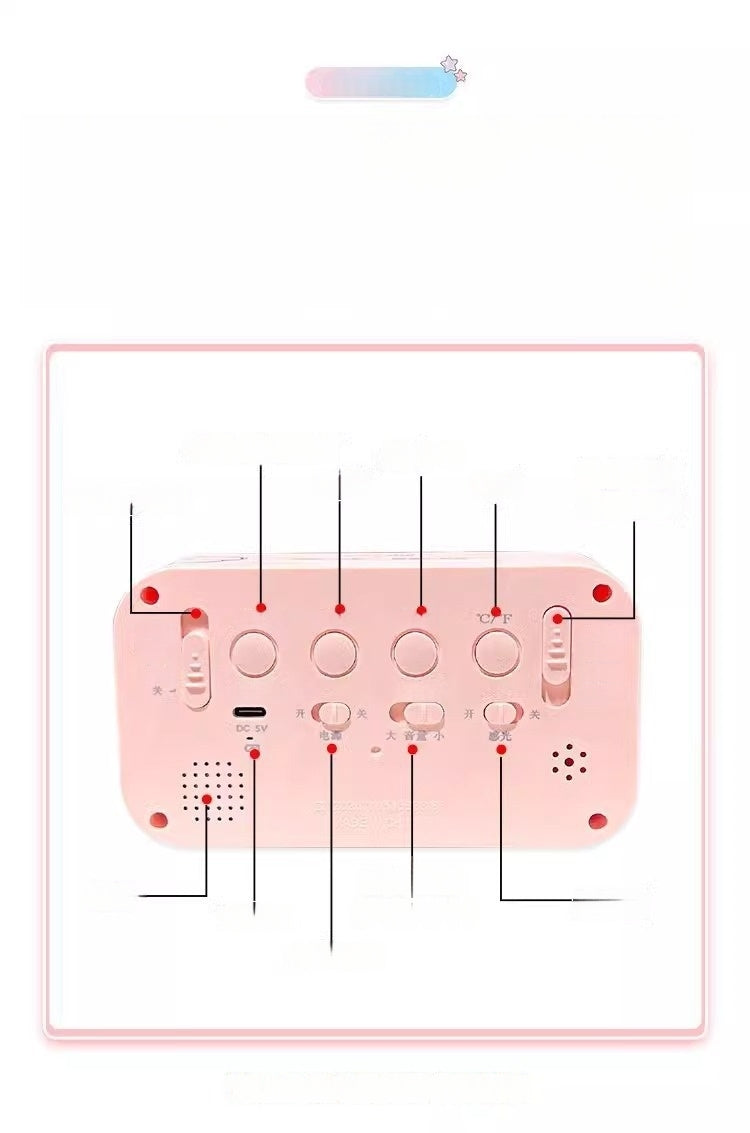 LED Digital Children Alarm Clock With Night Light - Light Alarm Clock for Girls Boys Teenagers School Back To School Gifts Dual Alarms Snooze Modes Temperature Dates display