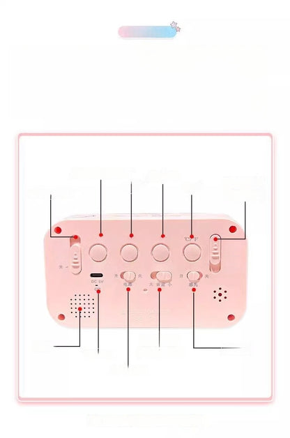 LED Digital Children Alarm Clock With Night Light - Light Alarm Clock for Girls Boys Teenagers School Back To School Gifts Dual Alarms Snooze Modes Temperature Dates display