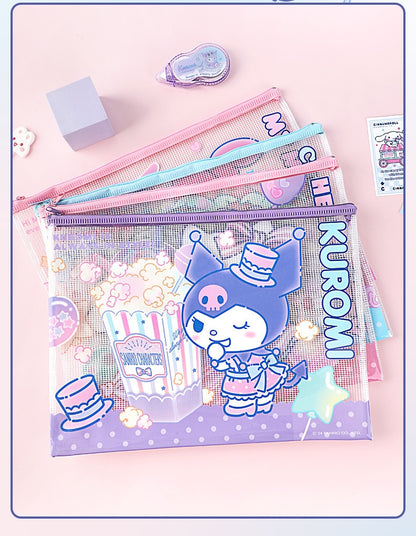 5PCS Plastic Wallets A4, 5 different designs Plastic Folders Popper Folder with Snap Closure, Lightweight Wallets for Document Office School Organization for Kids Adults