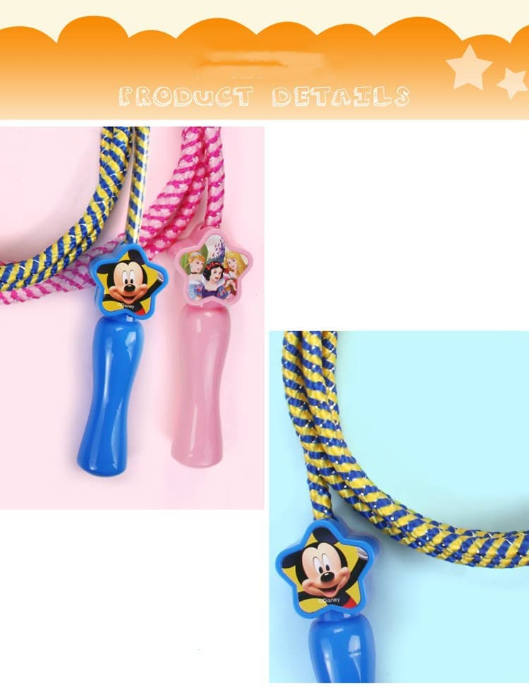 Skipping Rope Princess Superhero Kids Girls Boys Jump Rope Cotton Skipping Adjustable Rope Outdoor Exercise(Frozen)