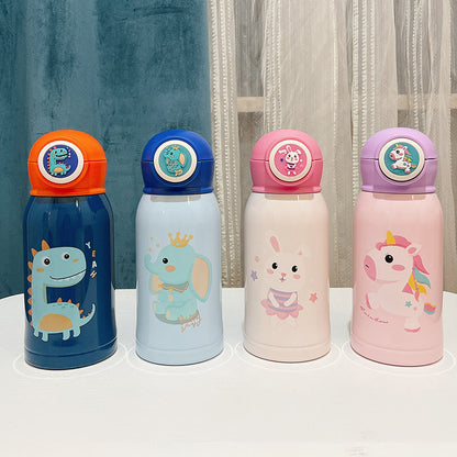 Kids Water Bottles for Girls, Stainless Steel Water Bottle for School, Vacuum Insulated, BPA-Free, Leak-Proof, Double-Walled, Metal Drink Bottle Hot Cold