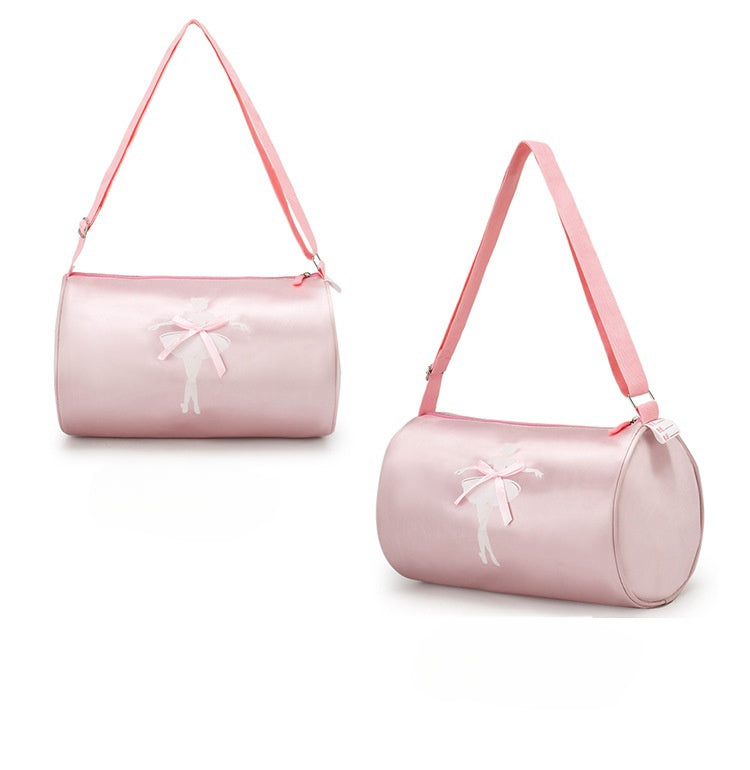 Girls Kids Children Ballet Dance Bag, Pink Ballerina Handbag Tote Gymnastics Sports Duffel Bag, Crossbody Shoulder School Bag Light Weight Carry-on Luggage