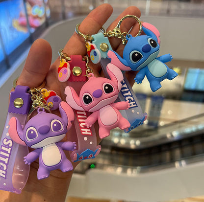 2PCS Buzz Keyring Keychain School bag Ornament Key Ring Decoration Cute Gifts for Women Girls Boys Pendant Chain Jewelry Gift For Kids