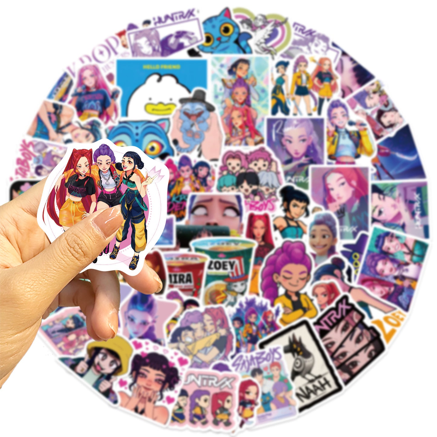 50pcs Princess Aven Superheros Toy Kids Stickers Luggage Laptop Skateboard Waterproof Party Bag Fillers Waterbottle Decal Graffiti Patches(kPOP)