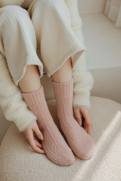 3 Pairs Ladies Thermal Socks Womens Warm Thick Heat Wool Knitting Walking Boot Hiking Socks Winter Christmas(A)