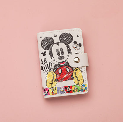 Kids GIrls Women Wallet Cute Trifold Wallet with Coin Purse Card Slots with zip pockets Gifts PU leather (Stitch 01)