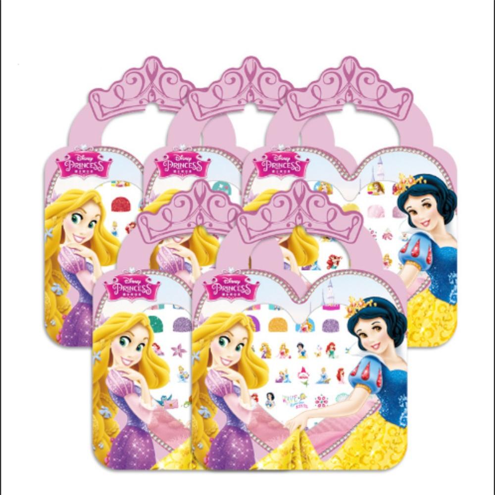 5 Sheets Toddlers Princess Elsa Minnie Kids Girls Nail Stickers Earring Stickers Art Decal Party Bag Fillers Decor for Kids Girls Birthday Gift