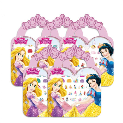 5 Sheets Toddlers Princess Elsa Minnie Kids Girls Nail Stickers Earring Stickers Art Decal Party Bag Fillers Decor for Kids Girls Birthday Gift