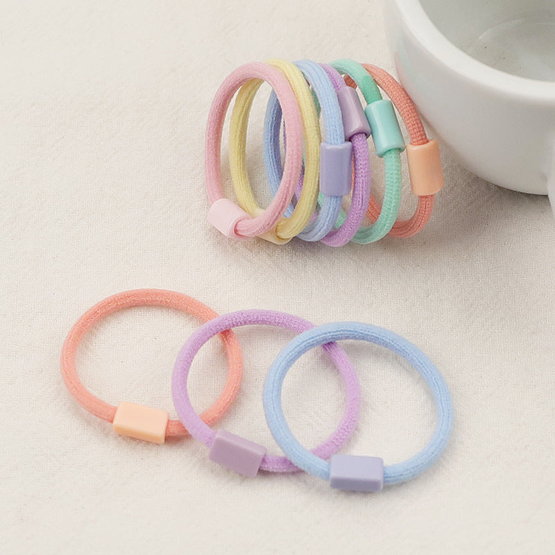 60Pcs Girls Women Thick 3CM Ties for Thick Heavy or Curly Hair Endless Hair Elastics colourful strong Bobbles Hair Ties Bands Ponios Ponytail Holders